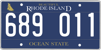 RI license plate 689011