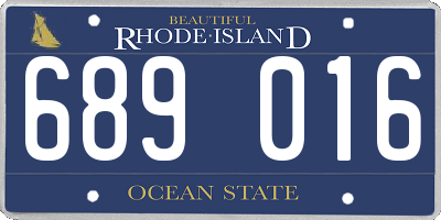 RI license plate 689016