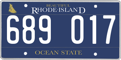 RI license plate 689017