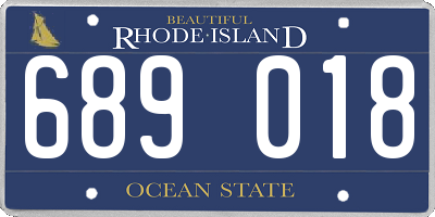 RI license plate 689018