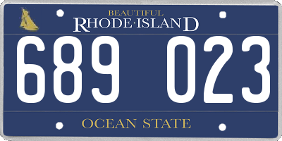 RI license plate 689023