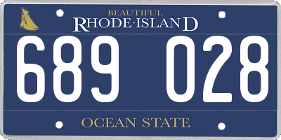 RI license plate 689028