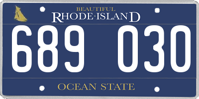 RI license plate 689030