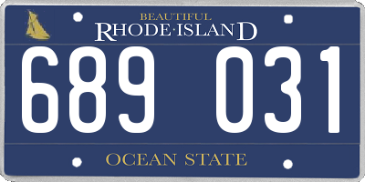 RI license plate 689031