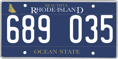 RI license plate 689035