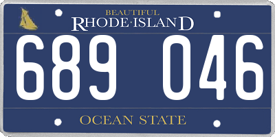 RI license plate 689046