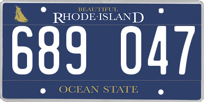 RI license plate 689047