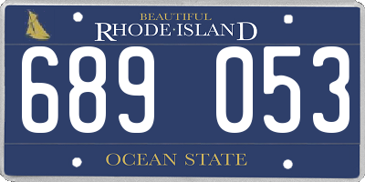 RI license plate 689053