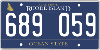 RI license plate 689059