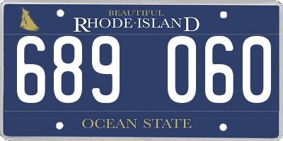 RI license plate 689060