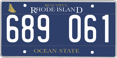 RI license plate 689061