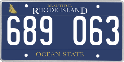 RI license plate 689063