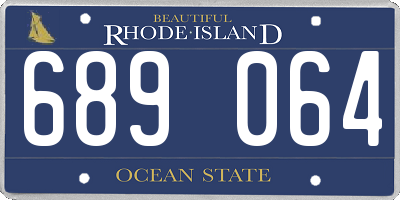 RI license plate 689064