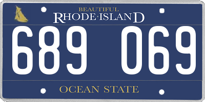 RI license plate 689069