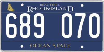 RI license plate 689070