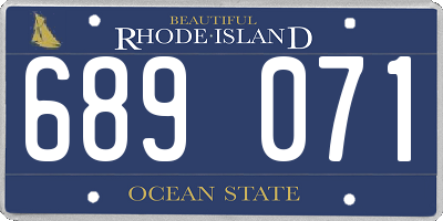 RI license plate 689071