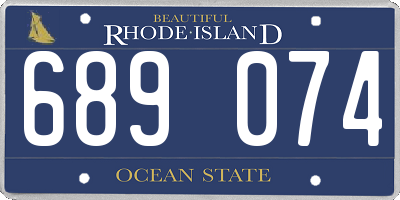 RI license plate 689074