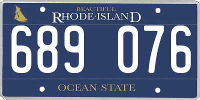 RI license plate 689076