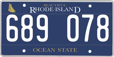 RI license plate 689078