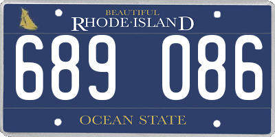 RI license plate 689086