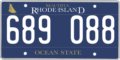 RI license plate 689088