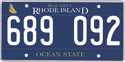 RI license plate 689092