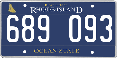 RI license plate 689093