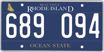 RI license plate 689094