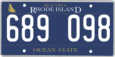 RI license plate 689098