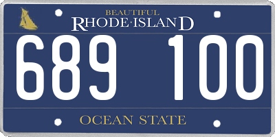 RI license plate 689100