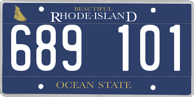 RI license plate 689101