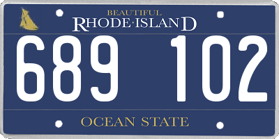 RI license plate 689102