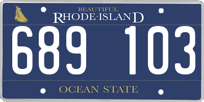 RI license plate 689103