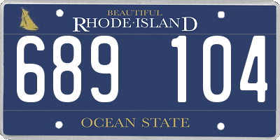 RI license plate 689104