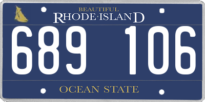 RI license plate 689106