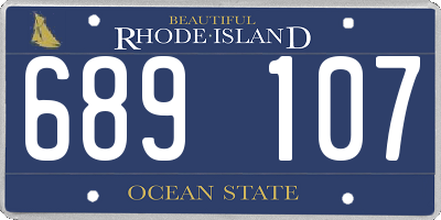 RI license plate 689107