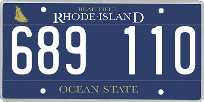 RI license plate 689110