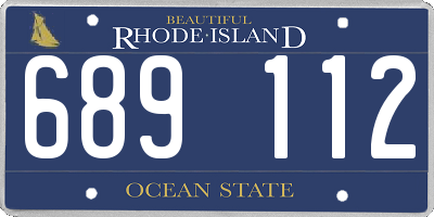 RI license plate 689112