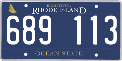 RI license plate 689113