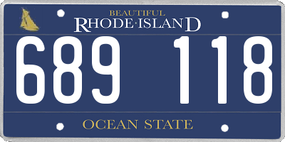 RI license plate 689118