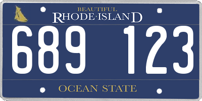 RI license plate 689123