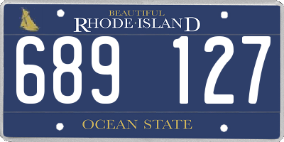RI license plate 689127