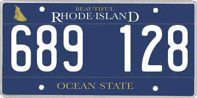 RI license plate 689128