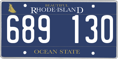 RI license plate 689130