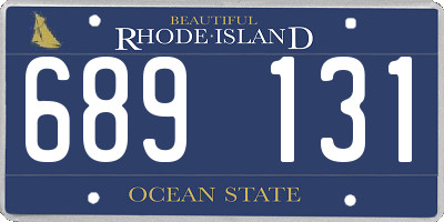 RI license plate 689131