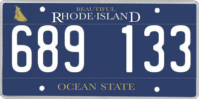 RI license plate 689133