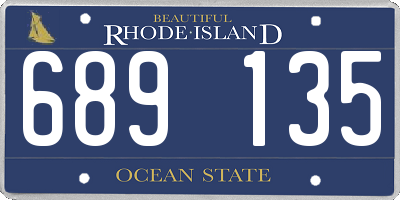 RI license plate 689135