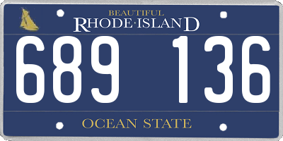 RI license plate 689136