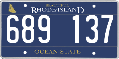 RI license plate 689137