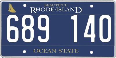 RI license plate 689140